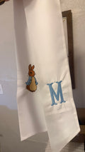 White Personalized Wreath Sash