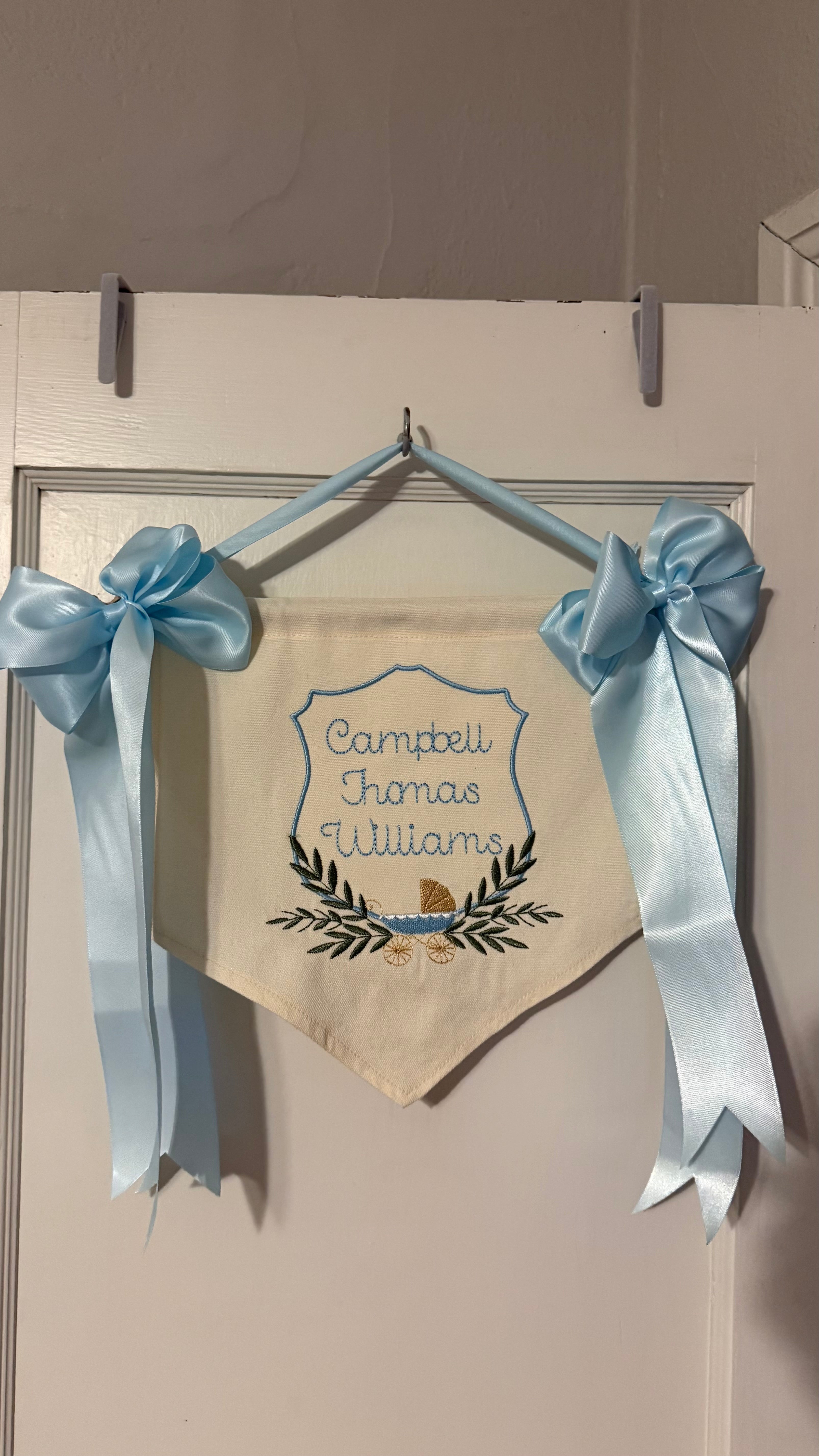 Personalized Baby Banner with Stroller