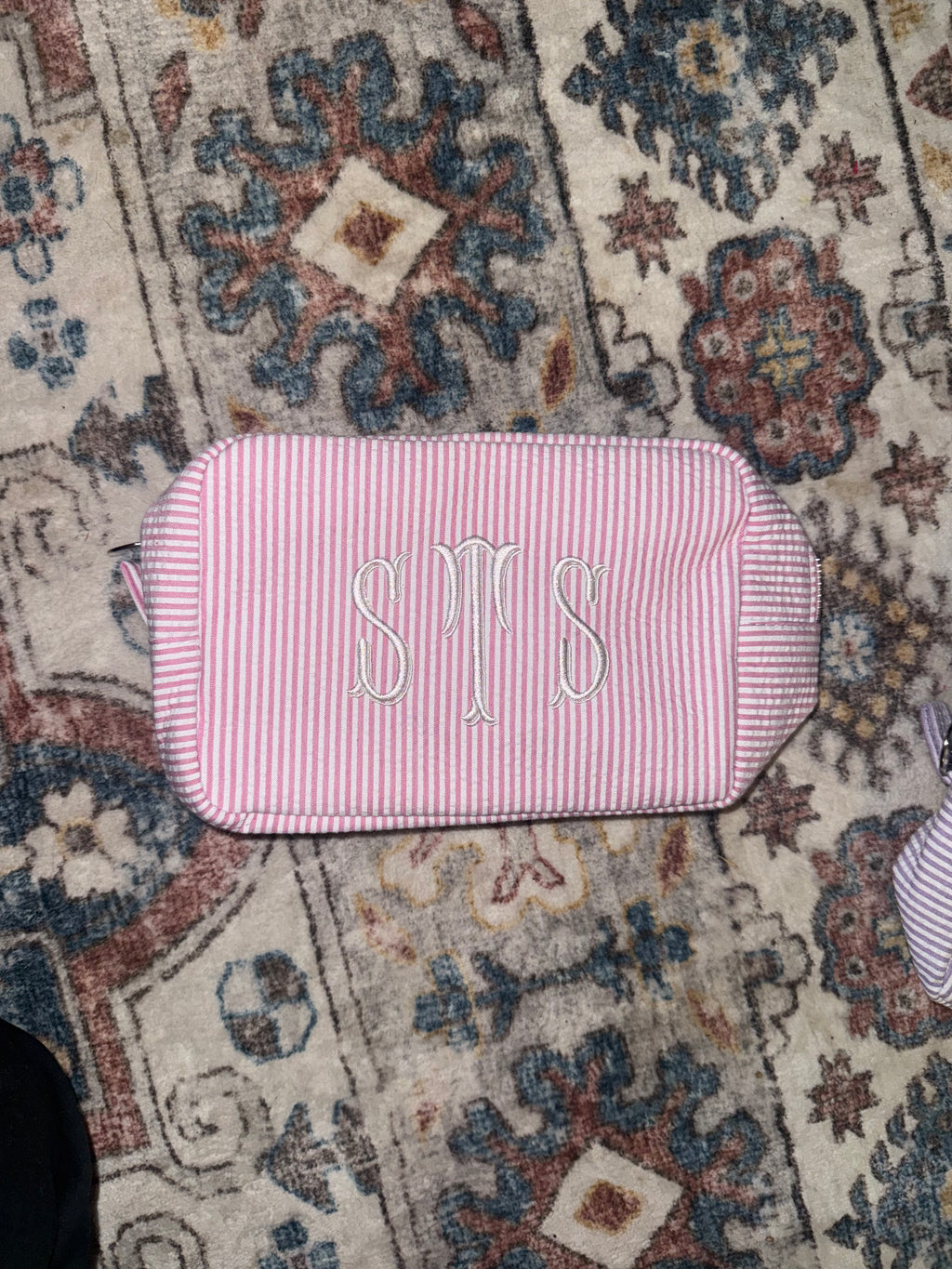 Seersucker Makeup Bag