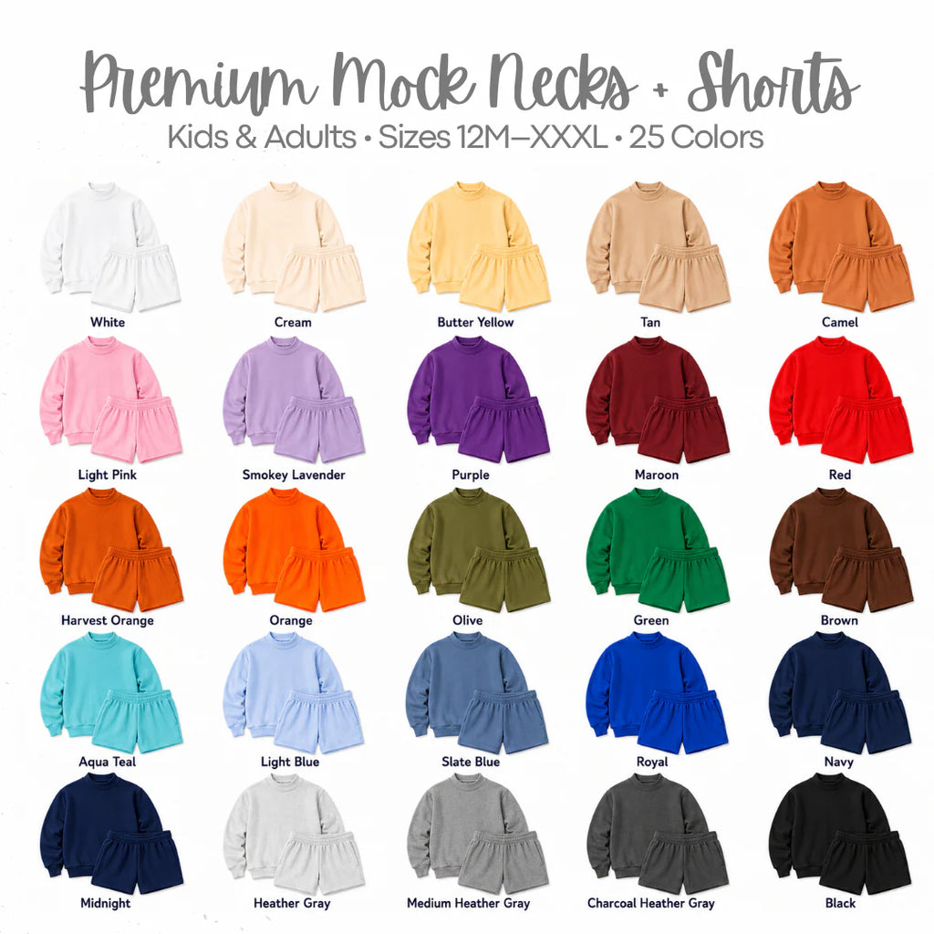 Matching shorts for mockneck PREORDER | adult and youth sizes