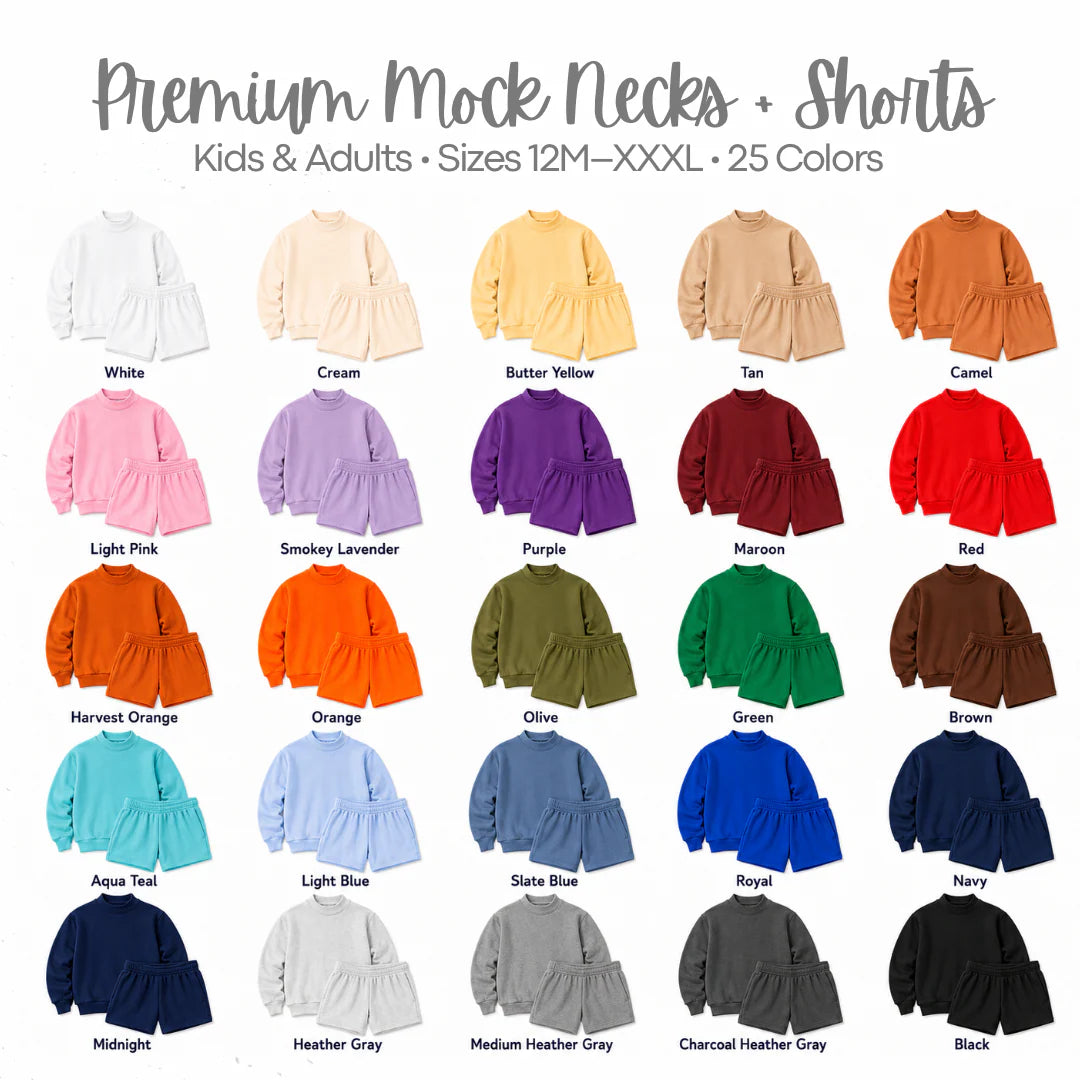 Matching shorts for mockneck PREORDER | adult and youth sizes